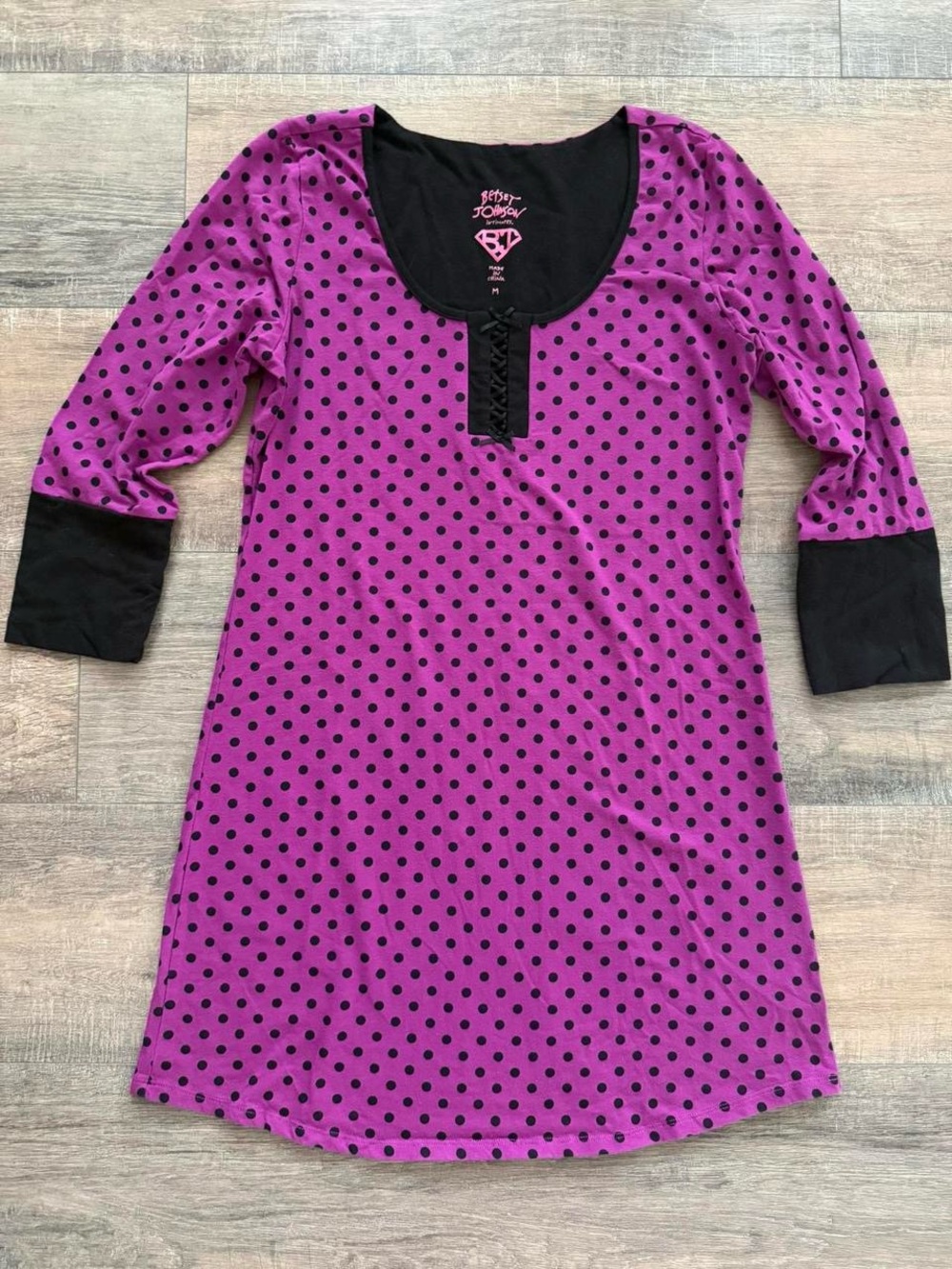 Betsey Johnson Dress Polka Dot Intimates Dress Mini M